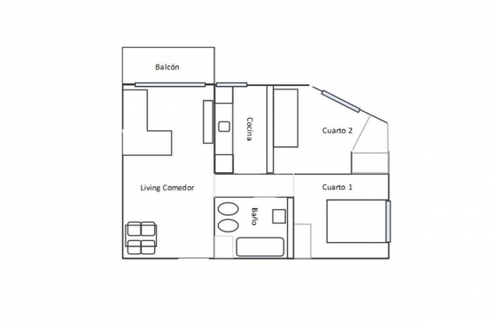Departamento · 42m² · 3 Ambientes