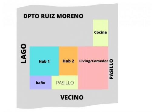 Depto 50 m² 3 Ambientes Centro Vista Al Lago