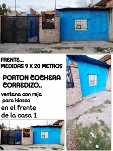 VENDO TERRENO CON 2 VIVIENDAS TERMINADAS Y UNA 3RA A TERMINAR CON COCHERA !! MEDIDAS DE 9X20 METROS